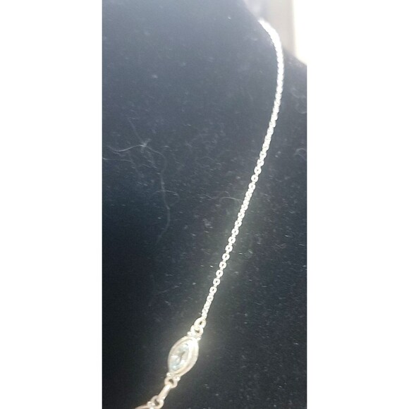 Sterling Silver & 6 Natural Sky Blue Topaz gemstones Y-Drop Collar Necklace *NEW - Picture 11 of 16